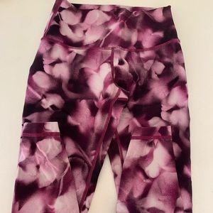 Lulu lemon purple pattern full length leggings